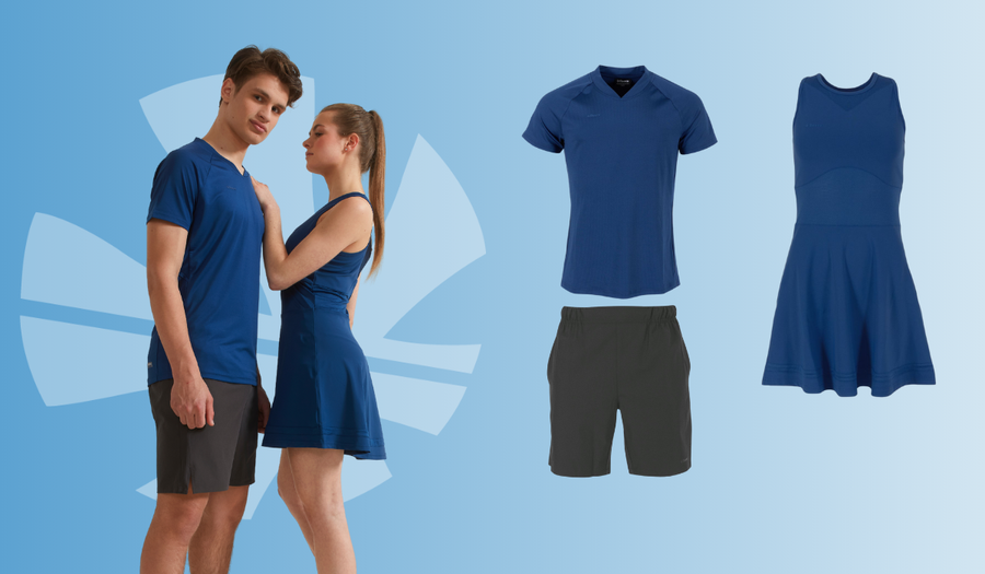 Donkerblauwe/Navy tenniscore outfits